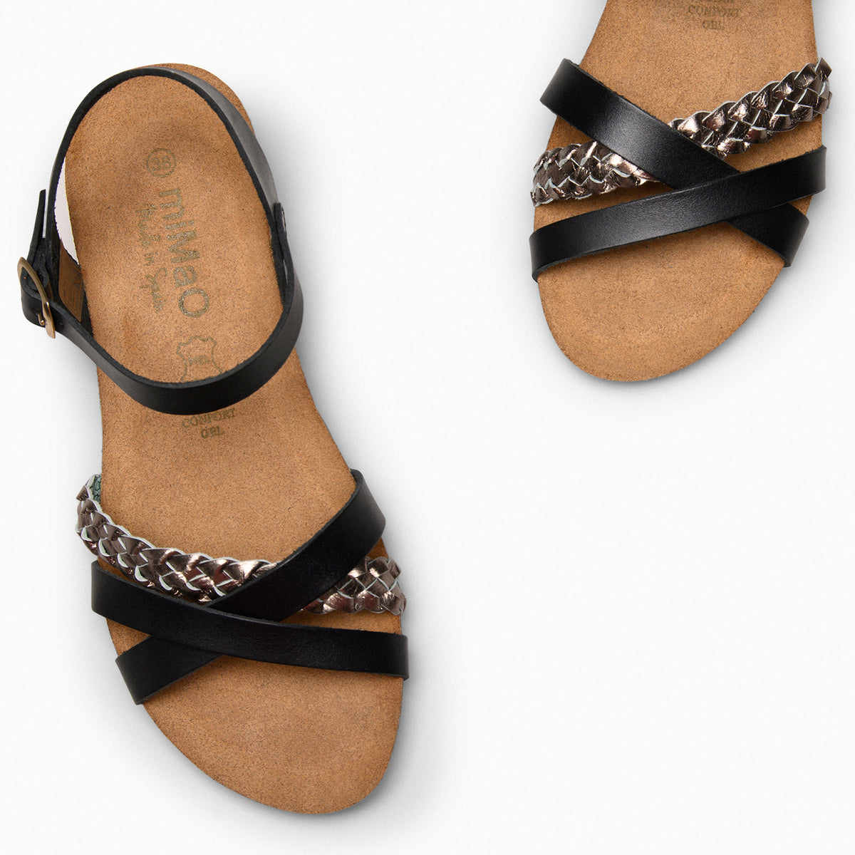 CALATEA - Sandalias BIO de mujer NEGRO