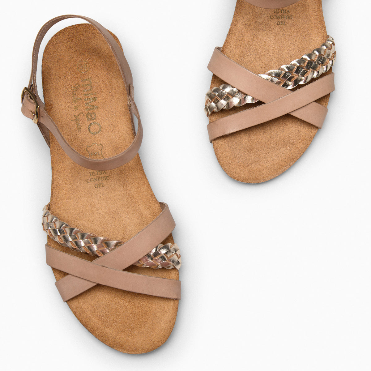 CALATEA - Sandalias BIO de mujer TAUPE