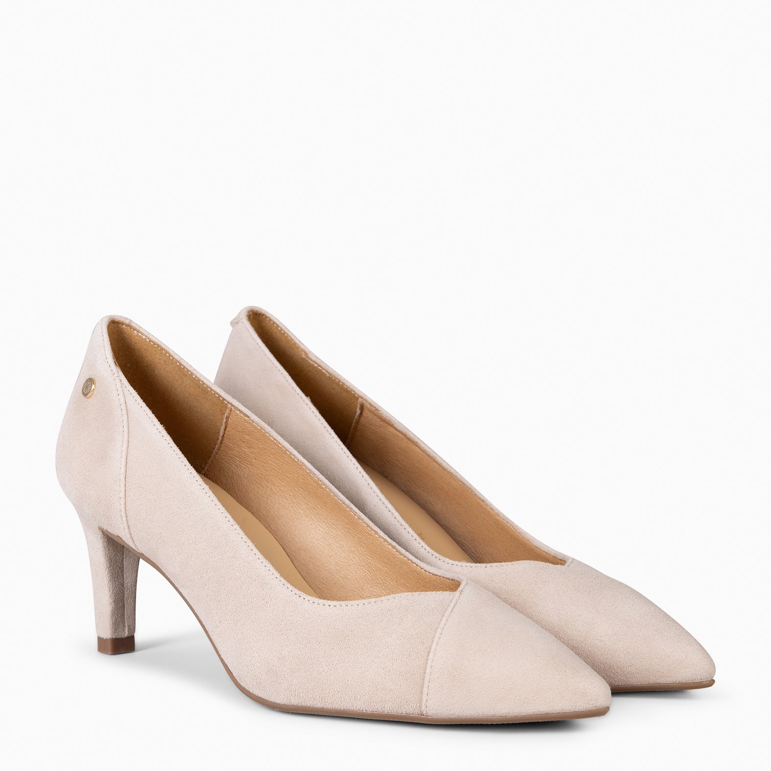 GLAM S - Zapatos de salón de tacón bajo NUDE - miMaO ®