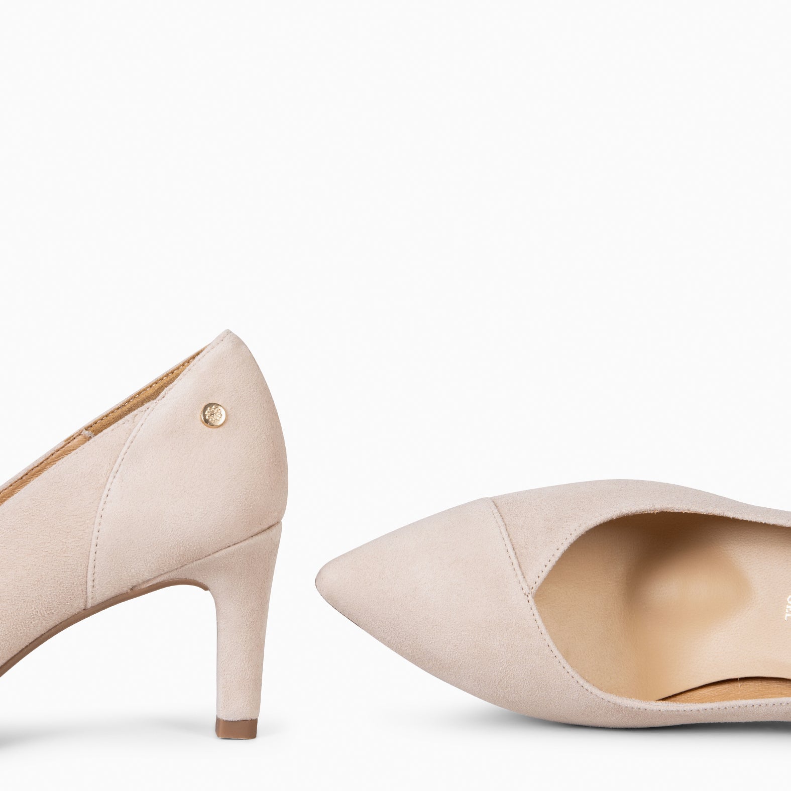 GLAM S - Zapatos de salón de tacón bajo NUDE - miMaO ®