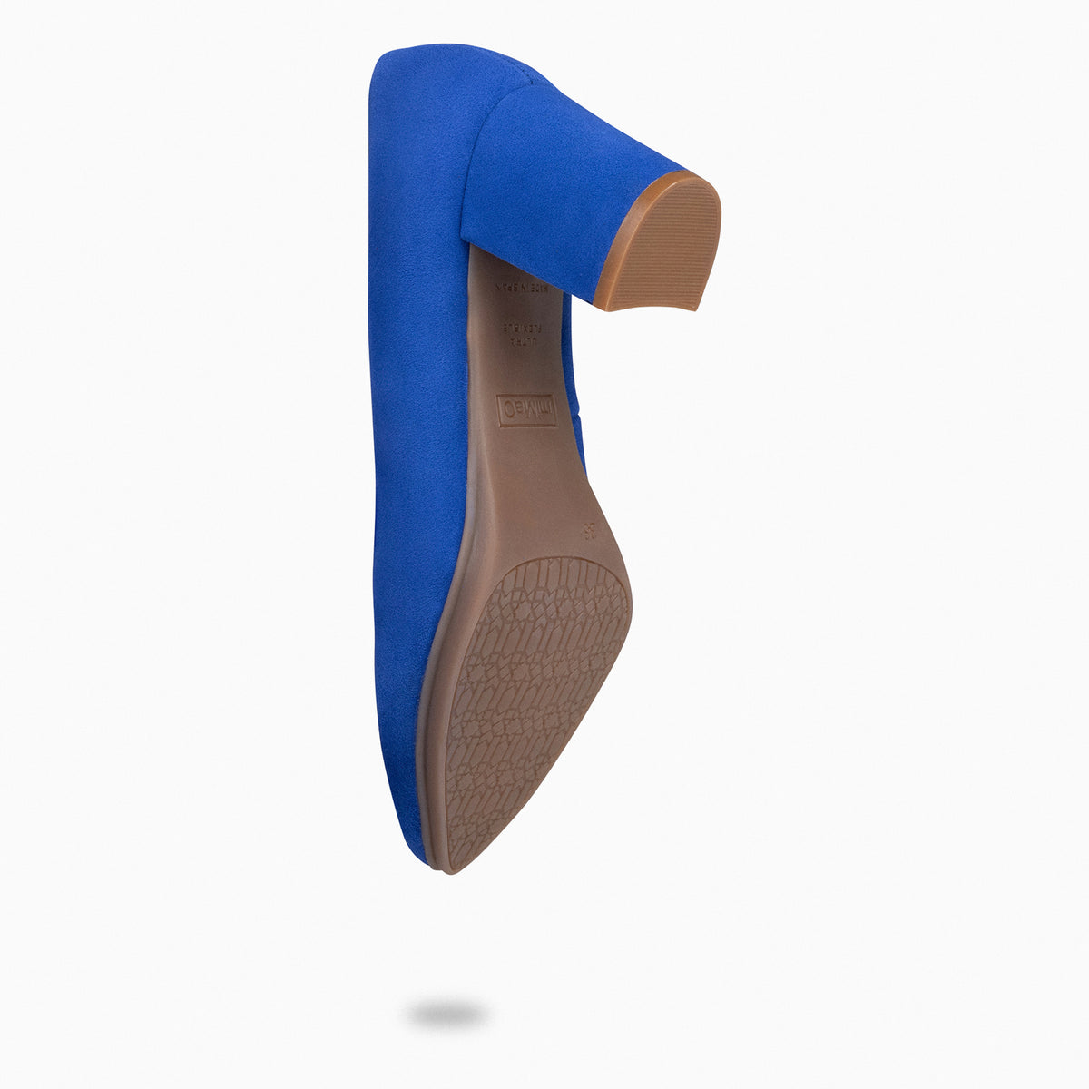 URBAN S – Zapatos de tacón medio de ante AZUL ELÉCTRICO