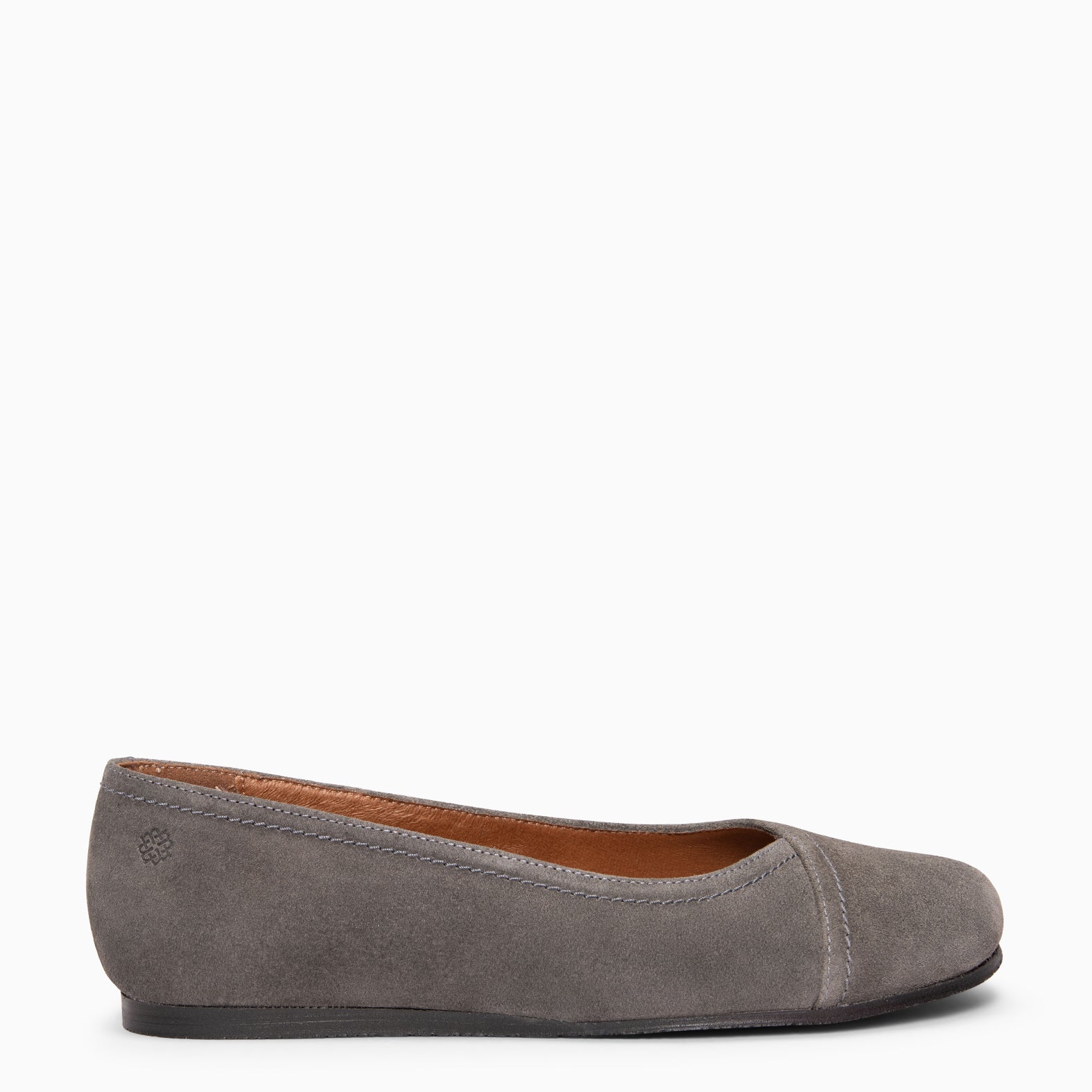 PLUMA - Bailarina baresoft de serraje GRIS