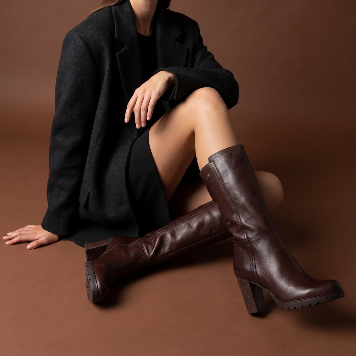 ARIANA - Botas de tacón y plataforma MARRON