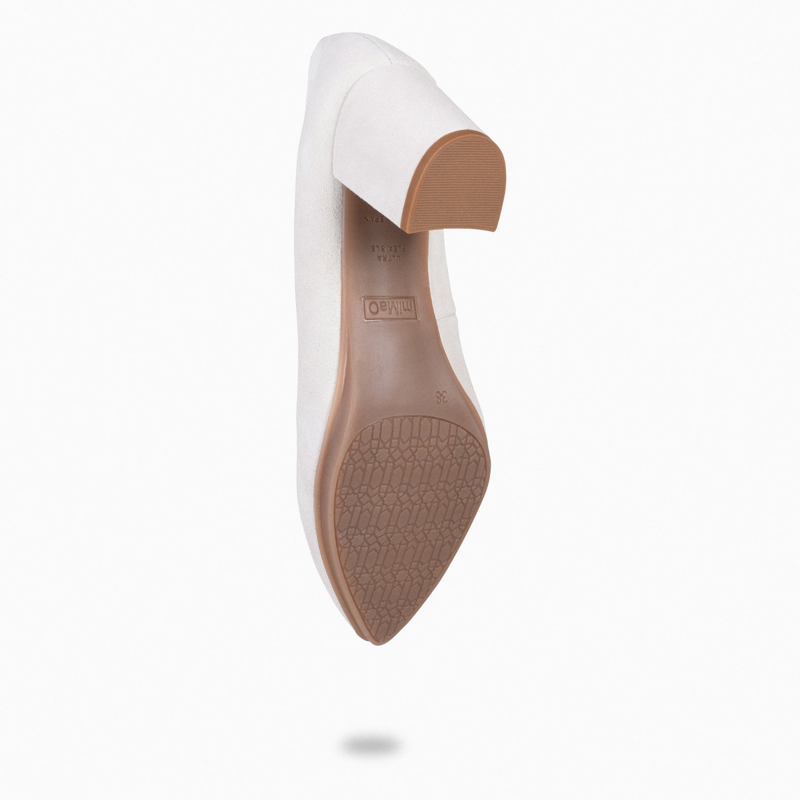 URBAN S - Zapato de tacón medio ante HUESO - miMaO ®