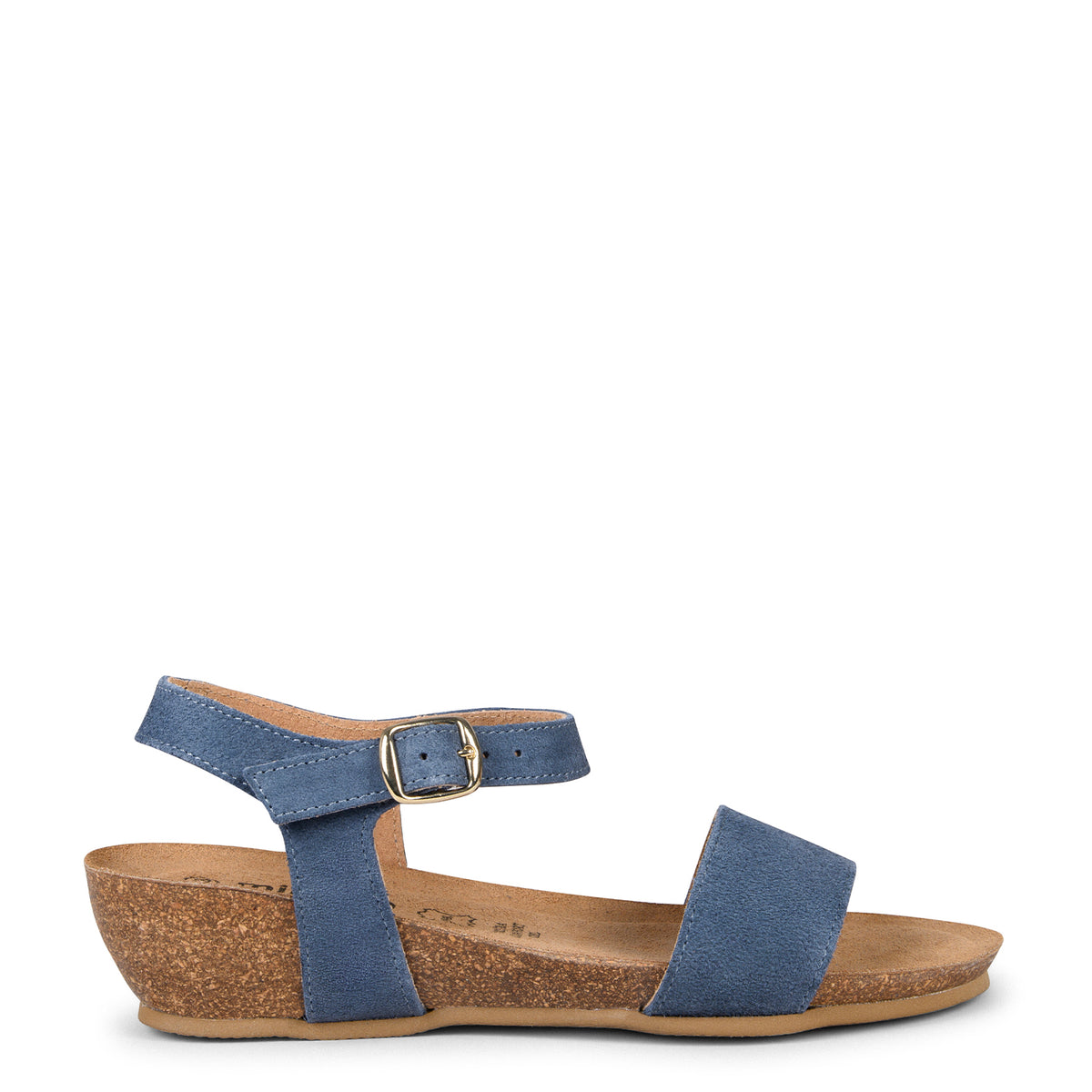 OAK – Sandalias Bio de serraje con cuña JEANS