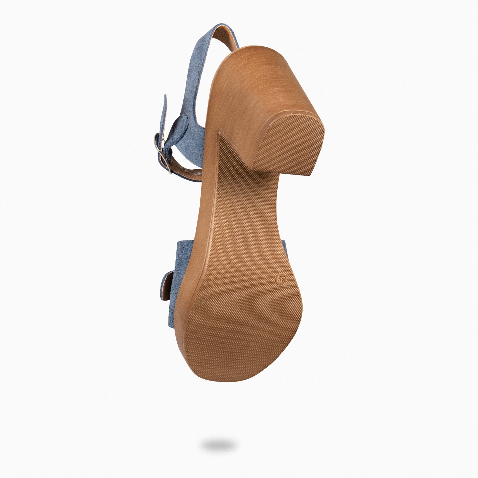 CLEO – Sandales à lanière en daim JEANS