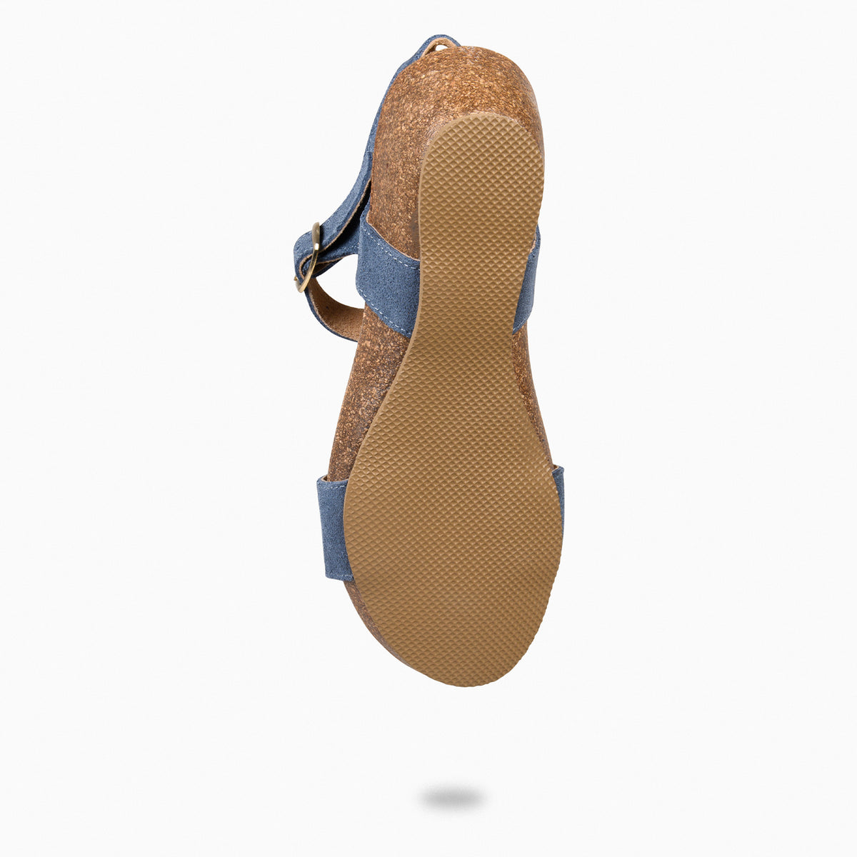 OAK – Sandalias Bio de serraje con cuña JEANS