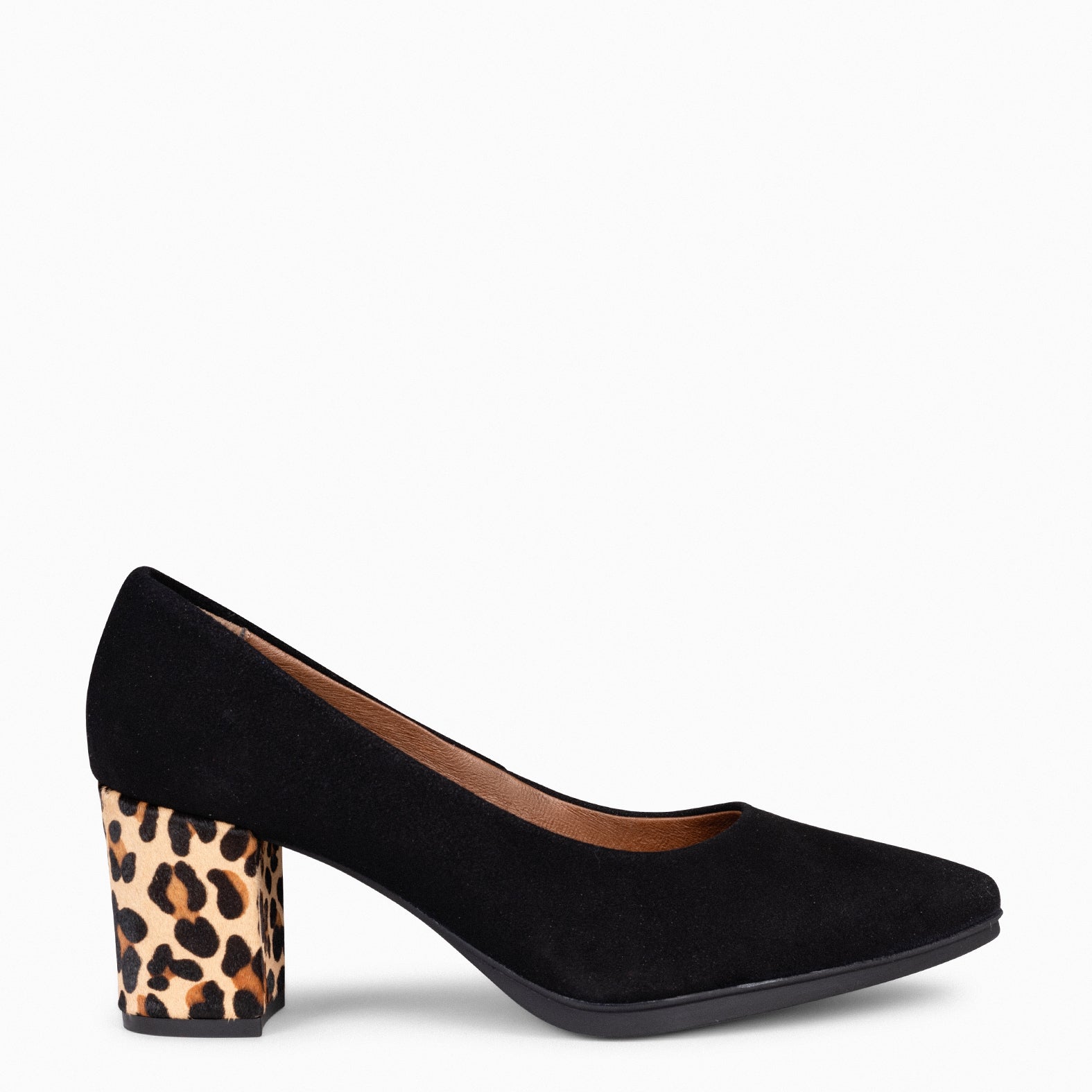 URBAN S WILD - Zapatos negros de tacón Animal Print LEOPARDO - miMaO ®