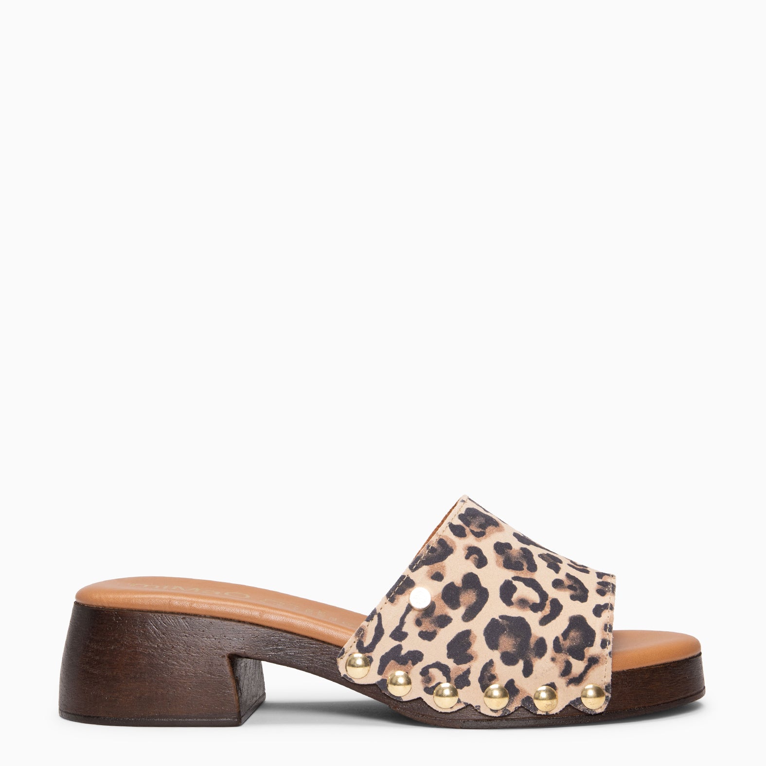 LEYA - Zuecos con tacón bajo LEOPARDO