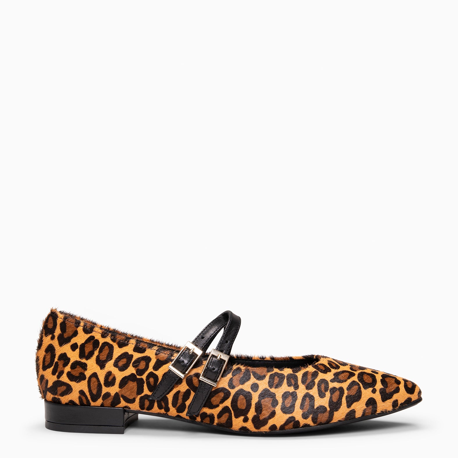 Alana - Merceditas con tacón bajo LEOPARDO - miMaO ®