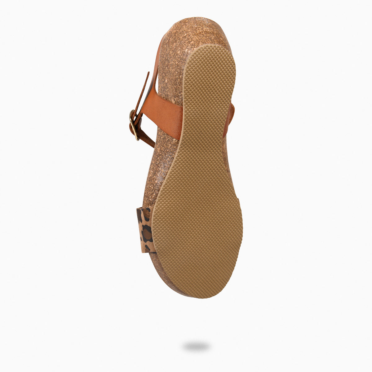 OAK – Sandalias Bio de serraje con cuña LEOPARDO