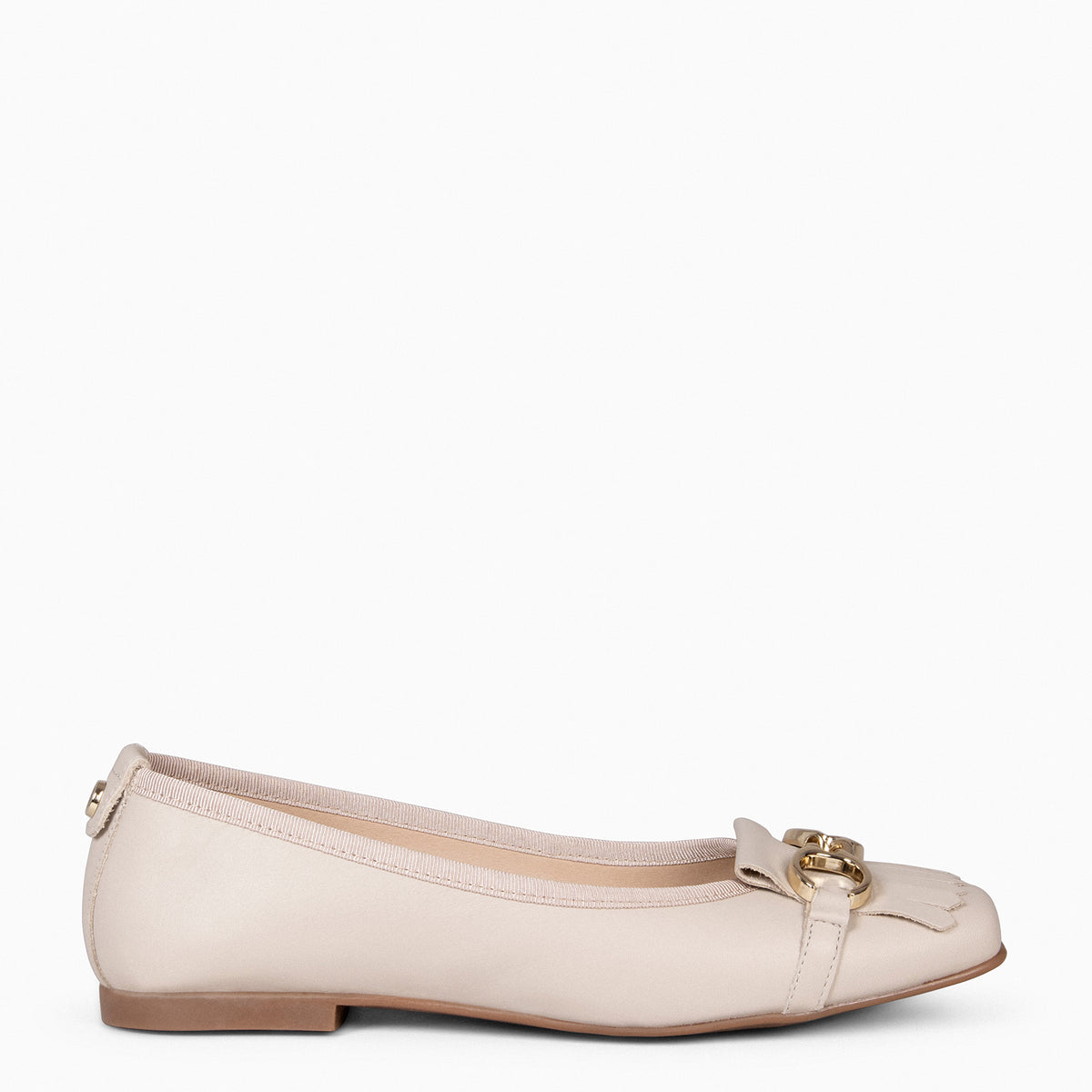 ZOY – BEIGE SQUARE TOE BALLERINA