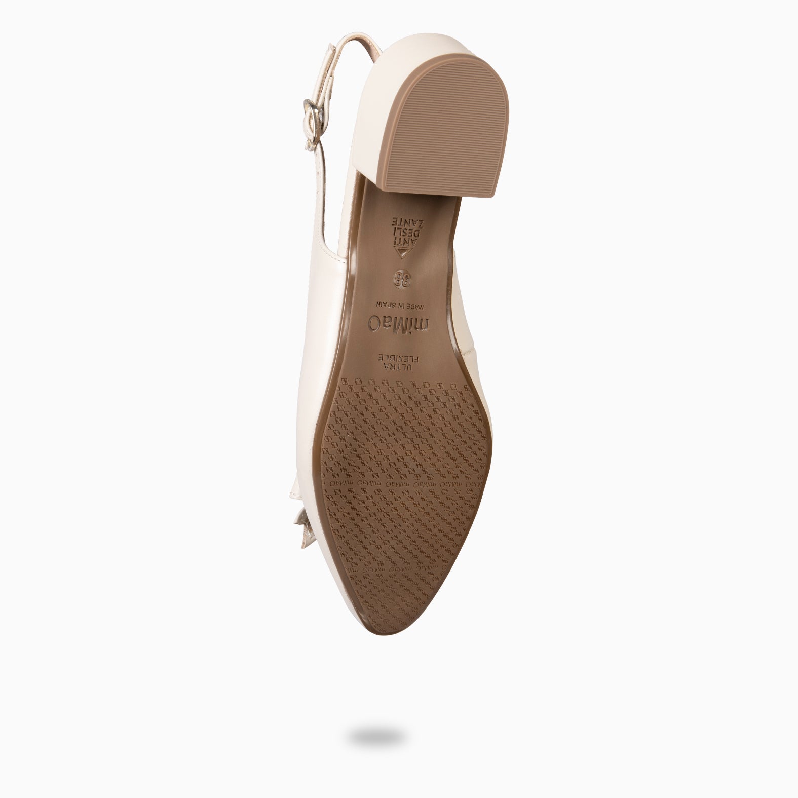 MARTA - ZAPATOS DESTALONADOS CON LAZO MARFIL - miMaO ®