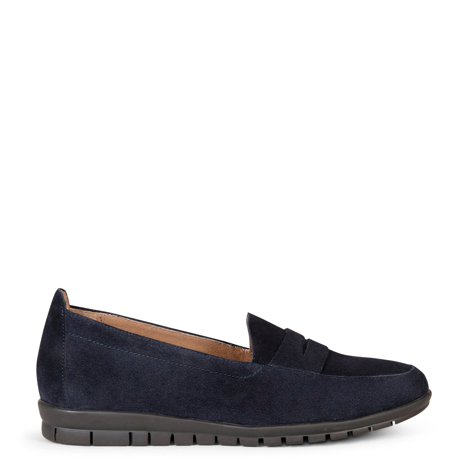 360 – Mocassins à petit talon compensé BLEU MARINE
