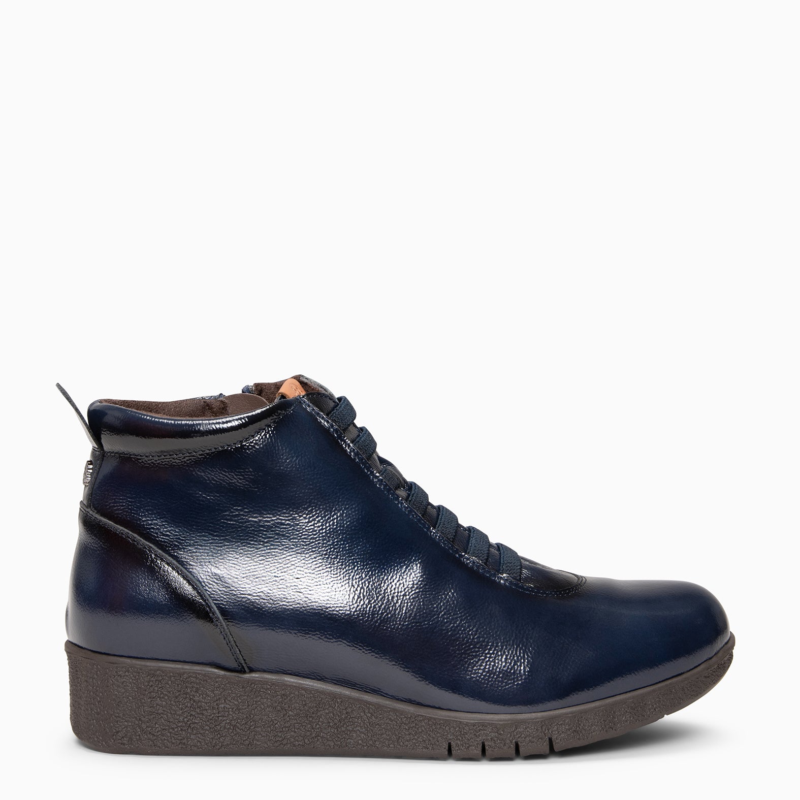 FLEXY - Zapatillas de charol MARINO abotinadas - miMaO ®