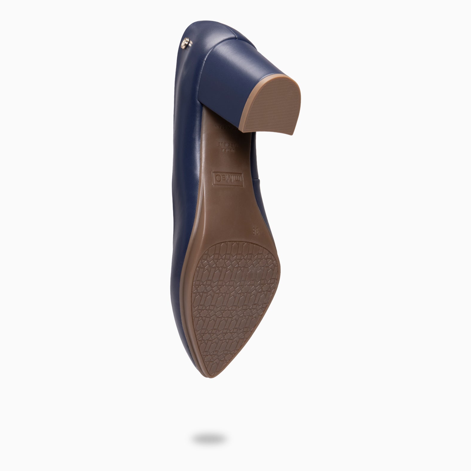 URBAN S SALON - Escarpins à talon moyen en cuir BLEU MARINE