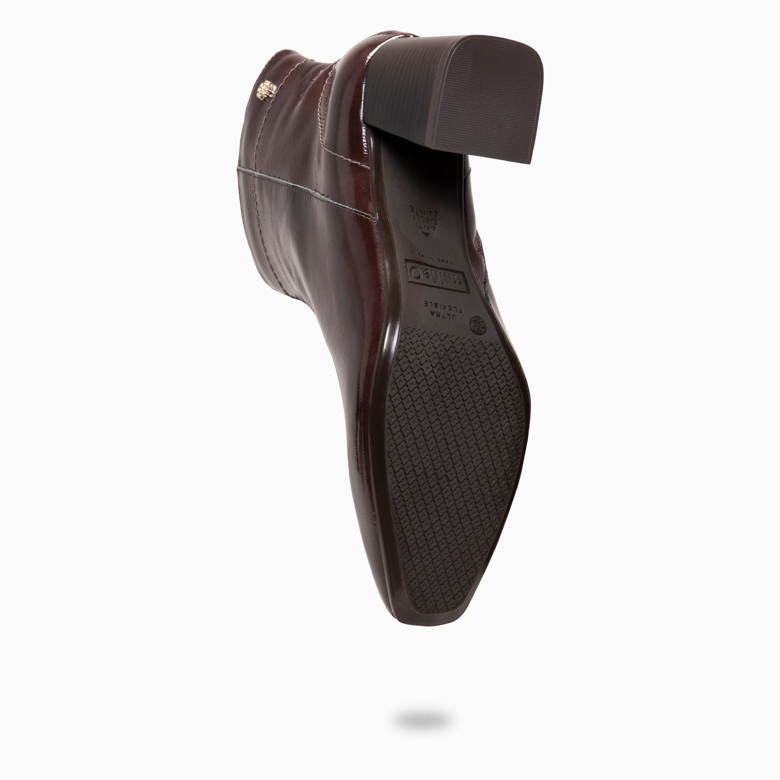 LIPPA - Botines de tacón alto de charol MARRON - miMaO ®