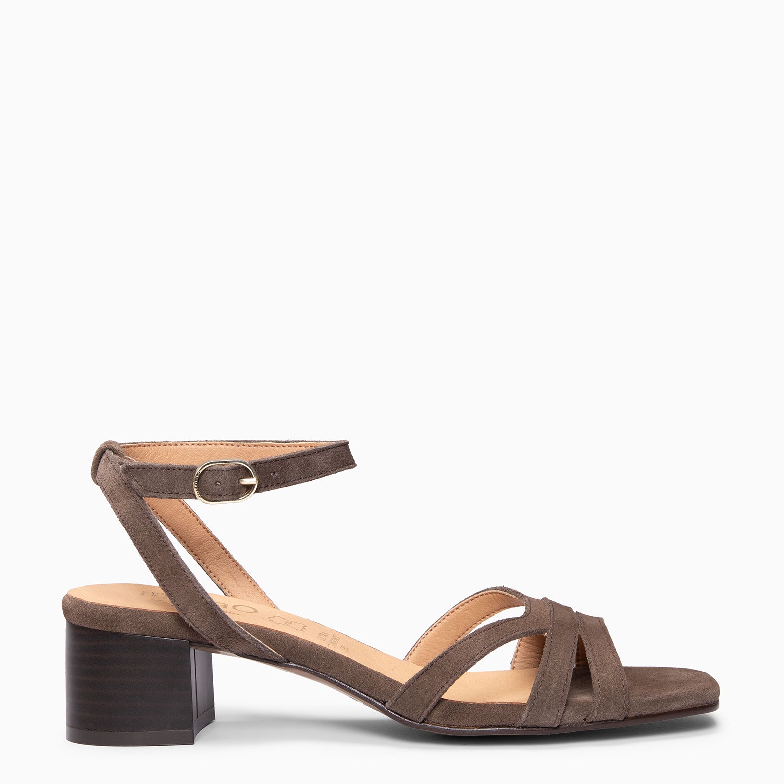 INDA - Sandalia de tacón MARRON