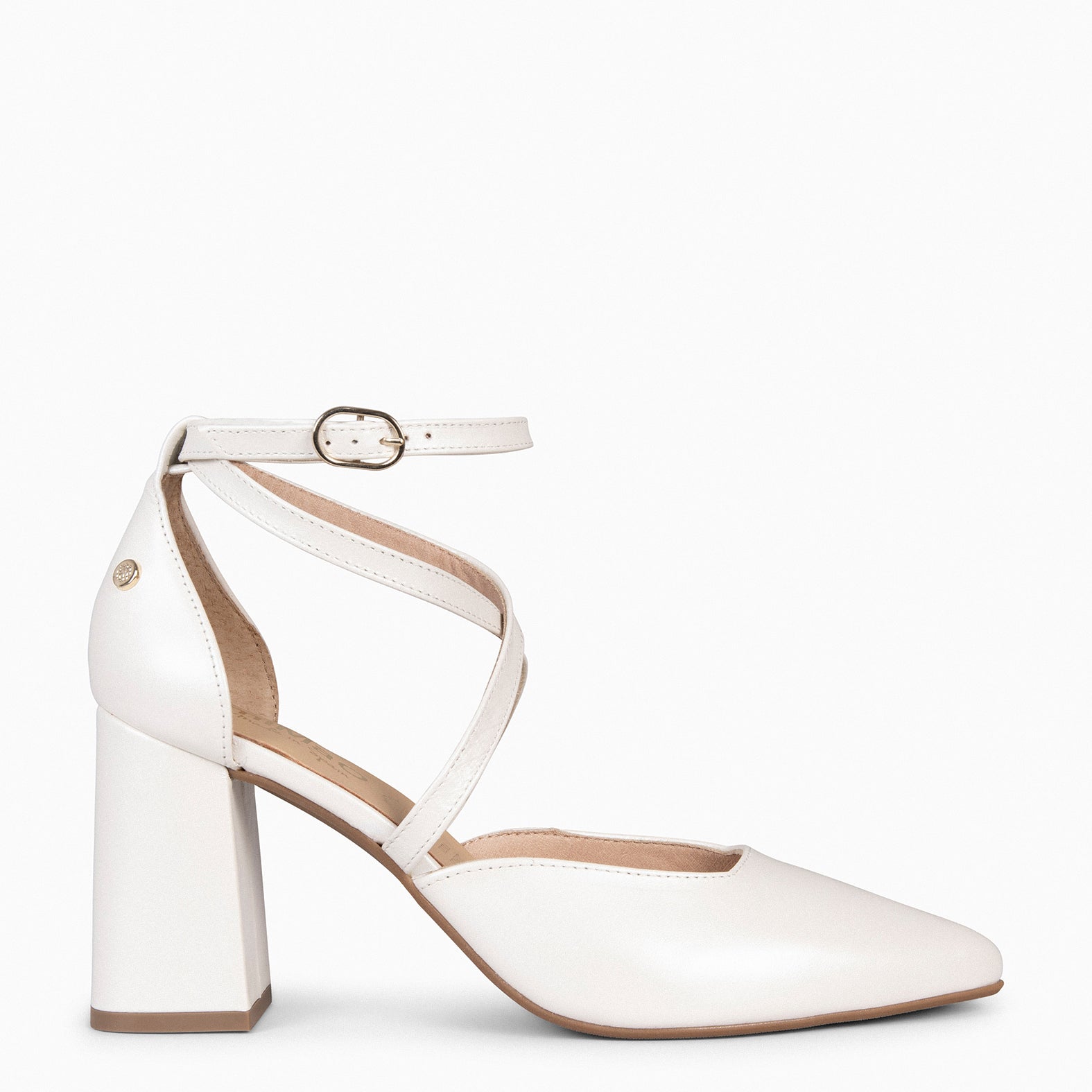 ARIEL - Zapato de tacón ancho NACAR - miMaO ®