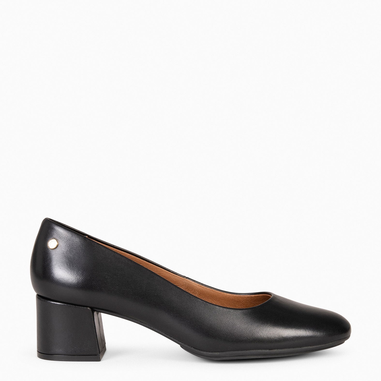 URBAN REDONDO SALÓN - Zapatos de tacón bajo de napa en NEGRO - miMaO ®