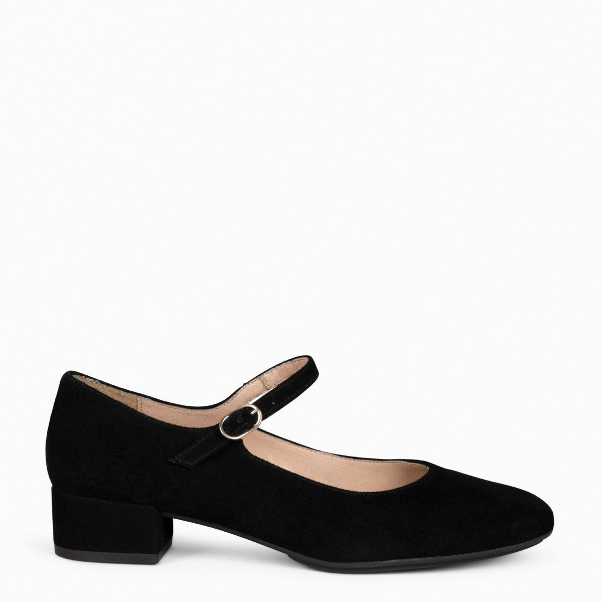 NORA – BLACK Mary-Janes with low heel 