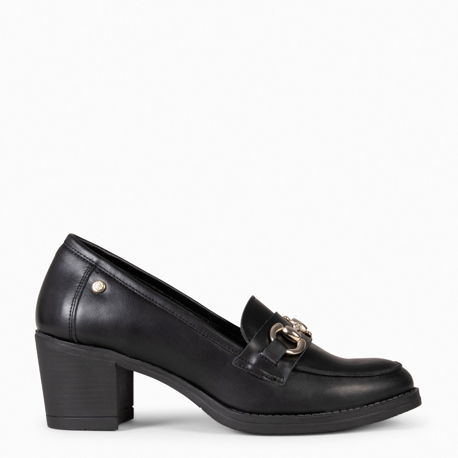 FABIOLA - Mocasines con tacón de napa NEGRO - miMaO ®