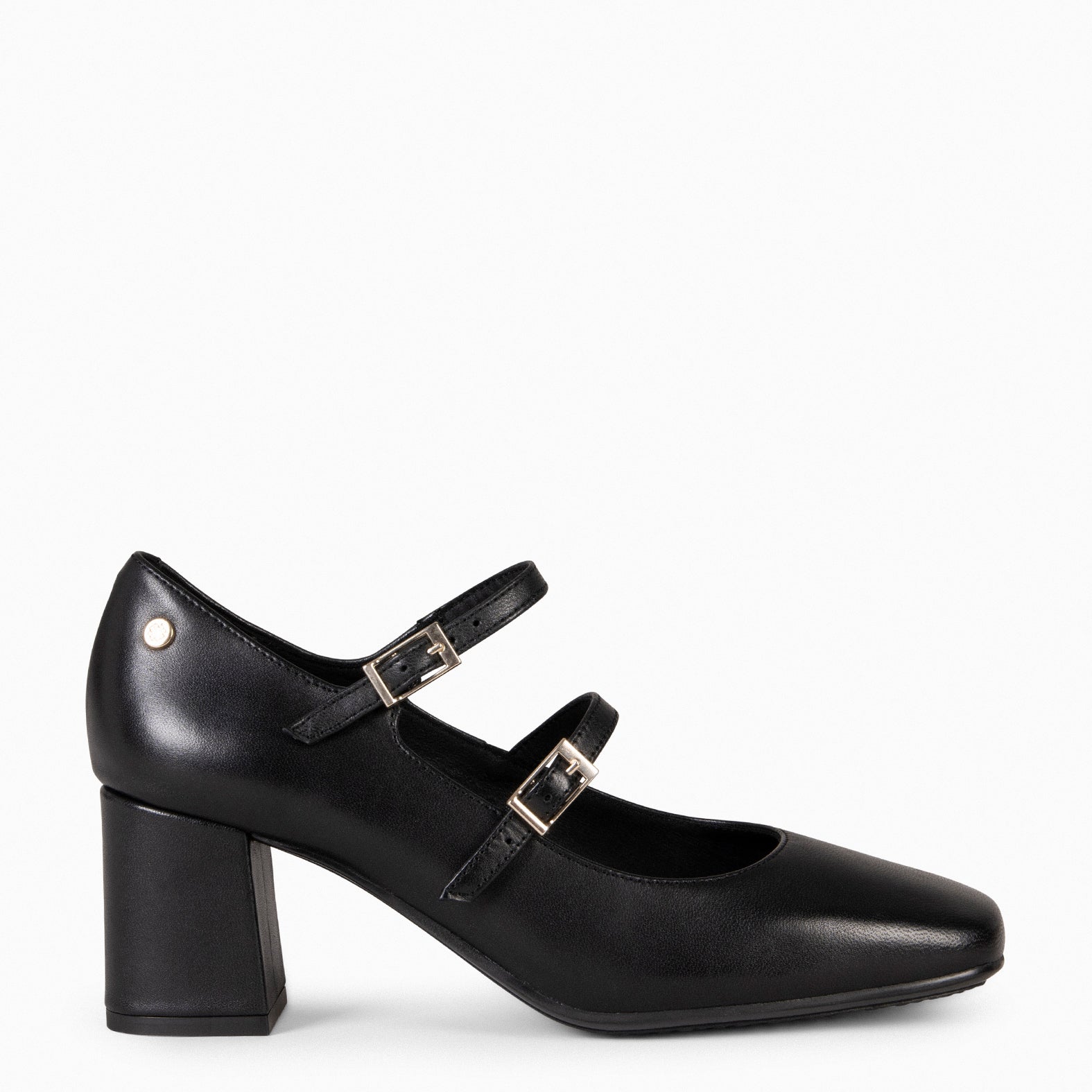 FEBRIS - Zapatos de piel con doble pulsera NEGRO - miMaO ®