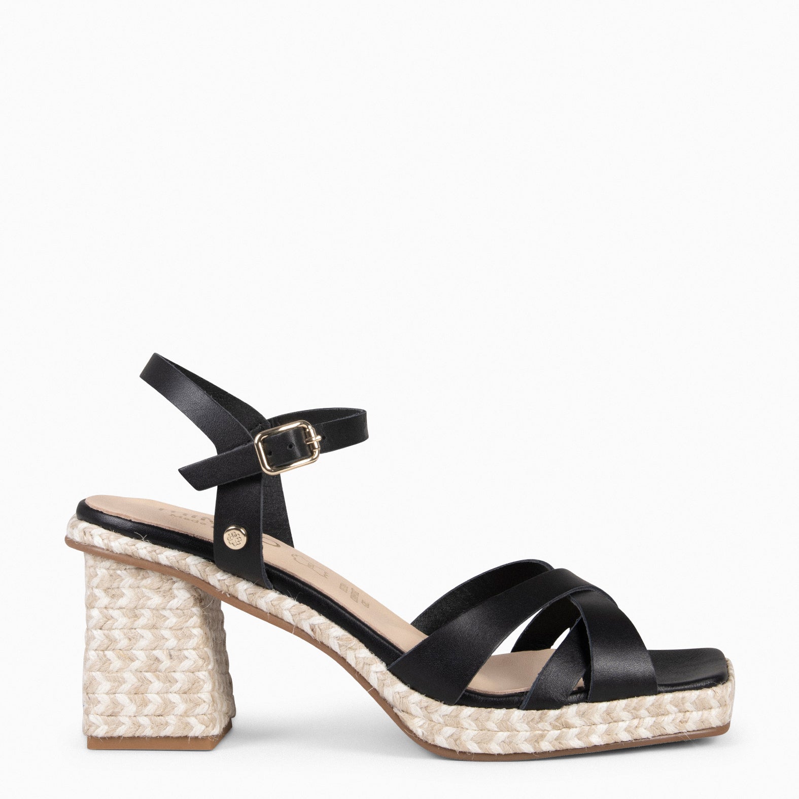 ANNA – Sandalias de tacón ancho NEGRO - miMaO ®