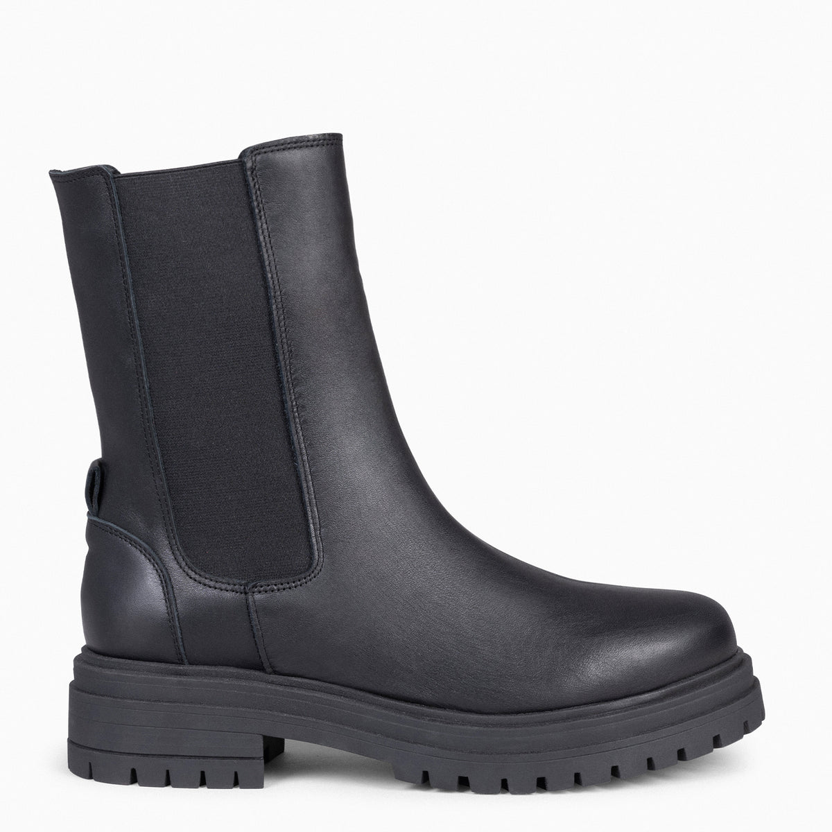 STAMFORD - Botines Chelsea NEGROS con Plataforma Track