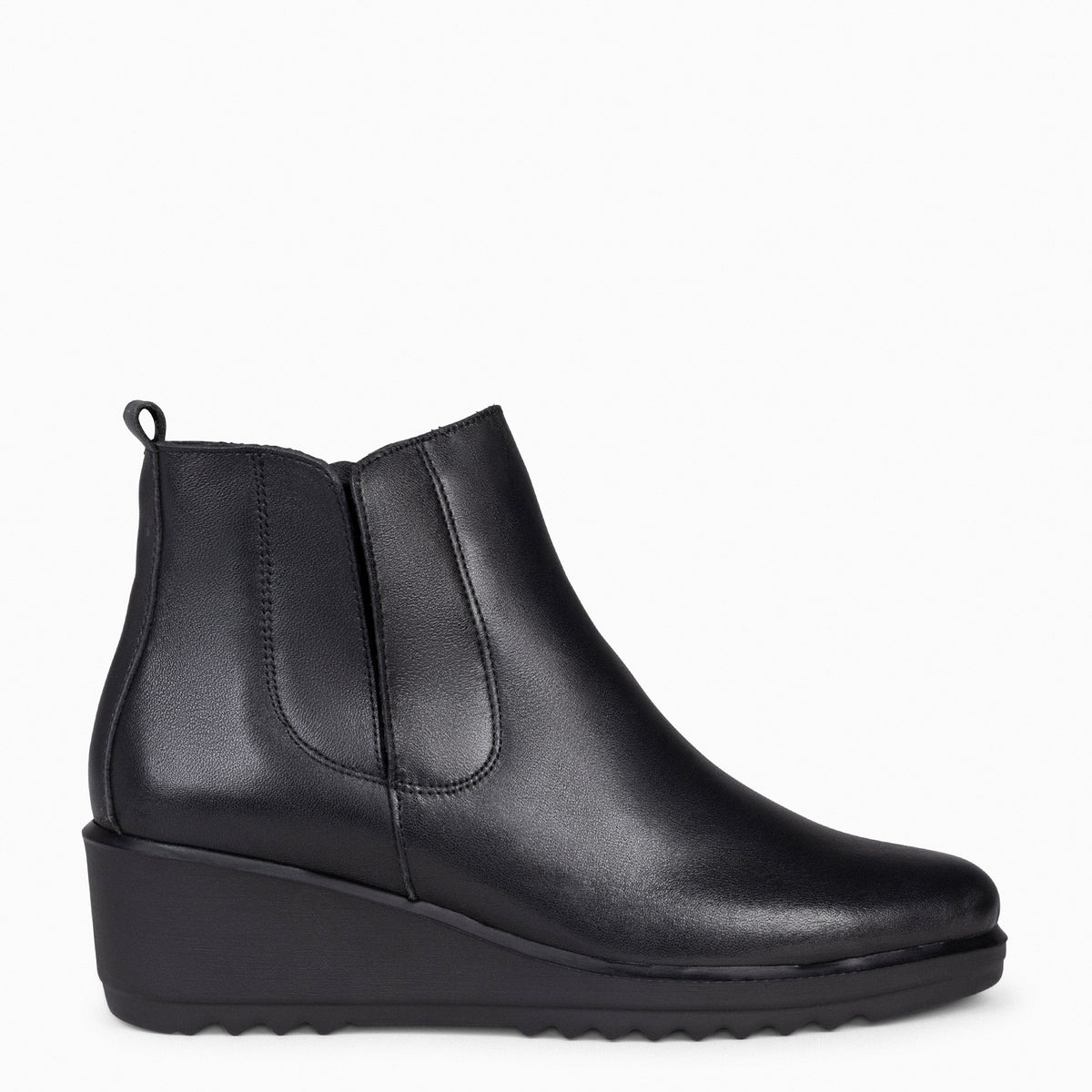 CARLI - Botines cuña mujer NEGRO