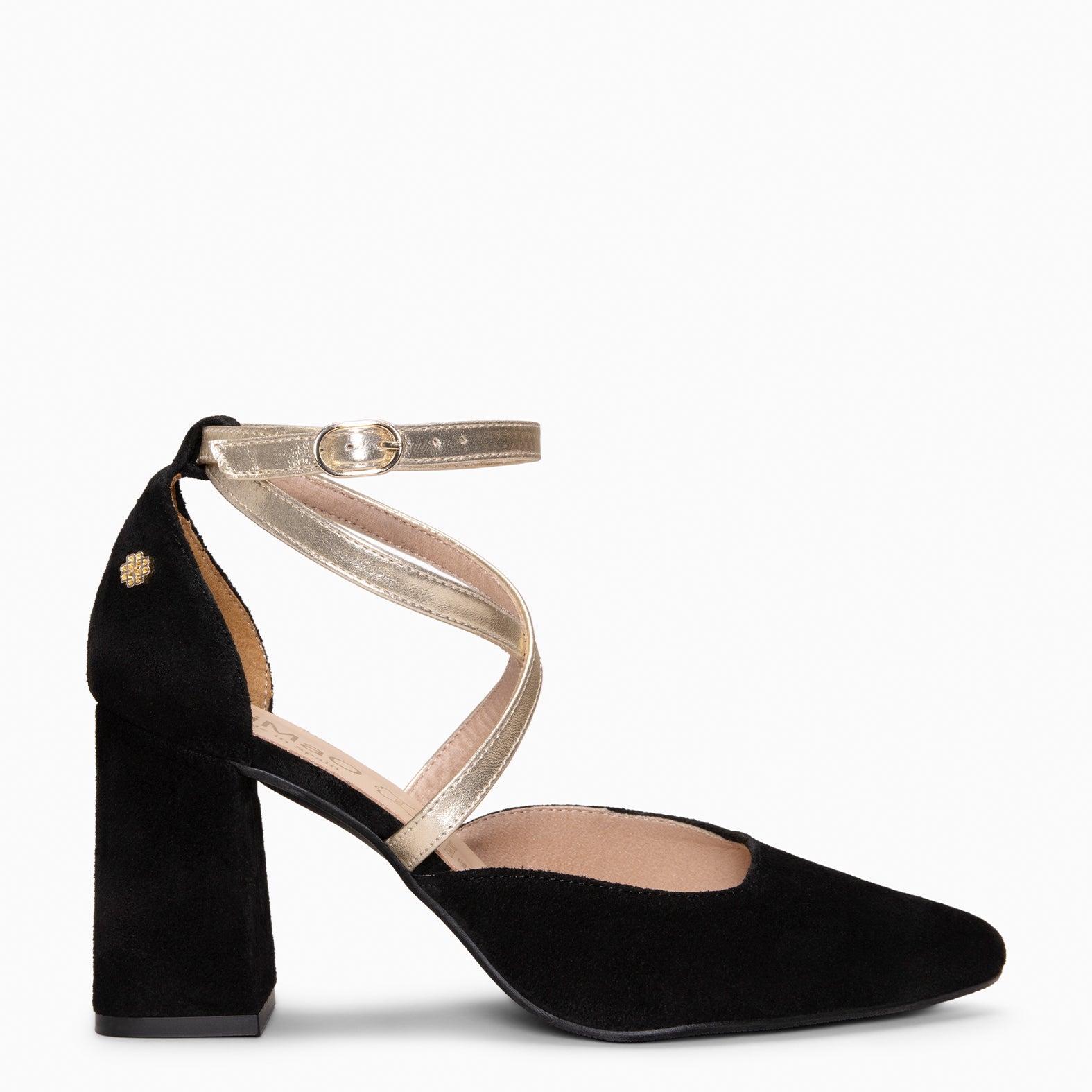 ARIEL - Zapato de tacón ancho NEGRO METAL - miMaO ®