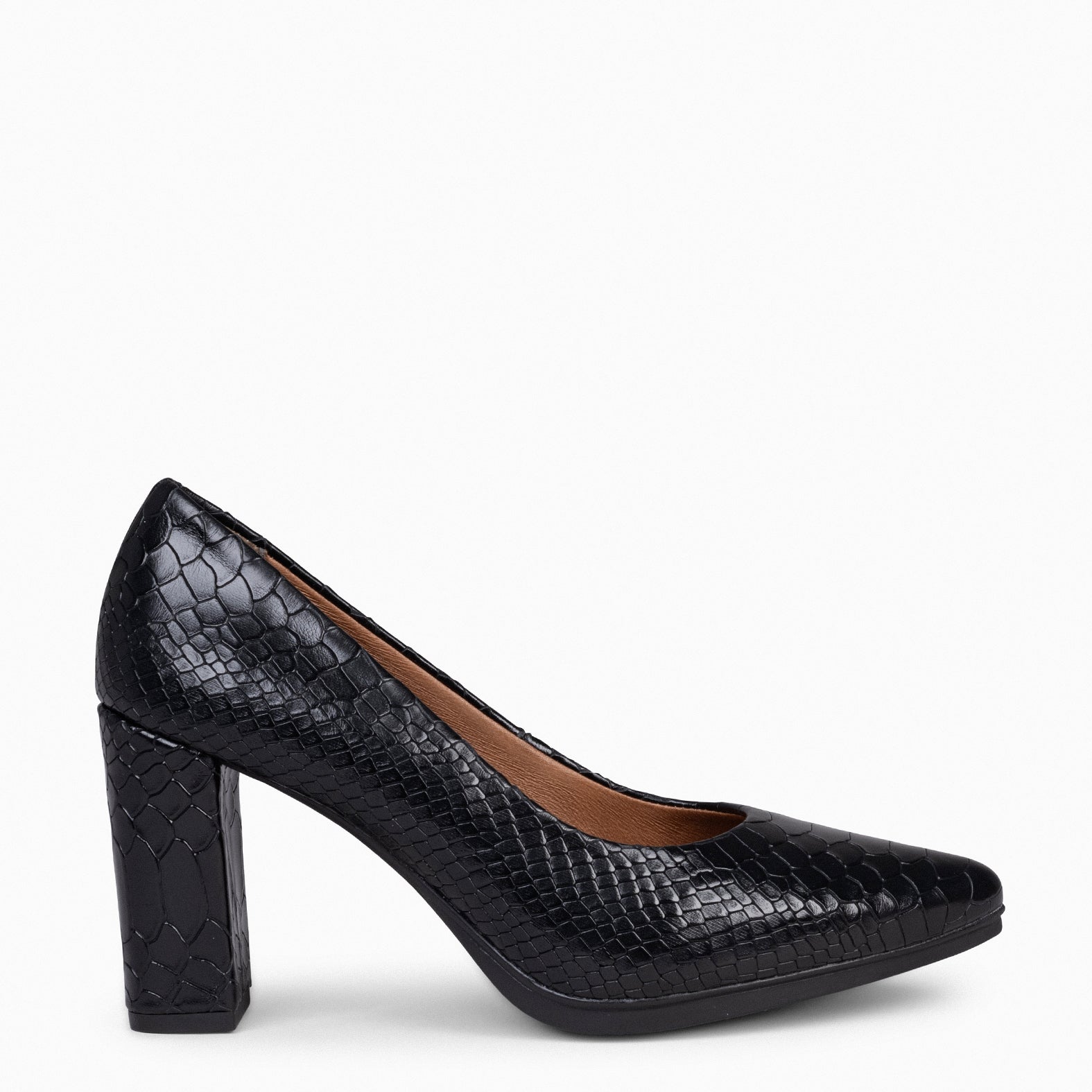 SAUVAGE - Salones de piel textura serpiente NEGRO - miMaO ®