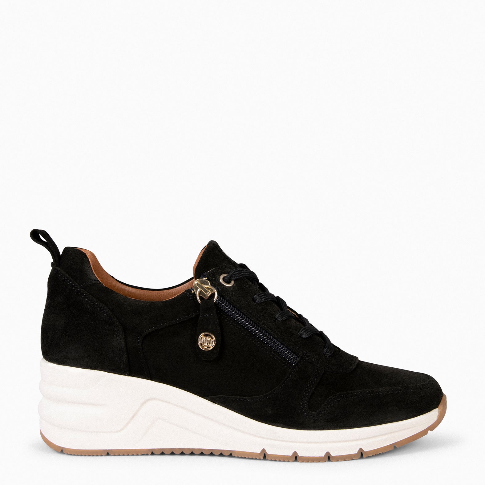 ARLES – Zapatillas deportivas con adorno cremallera NEGRO - miMaO ®