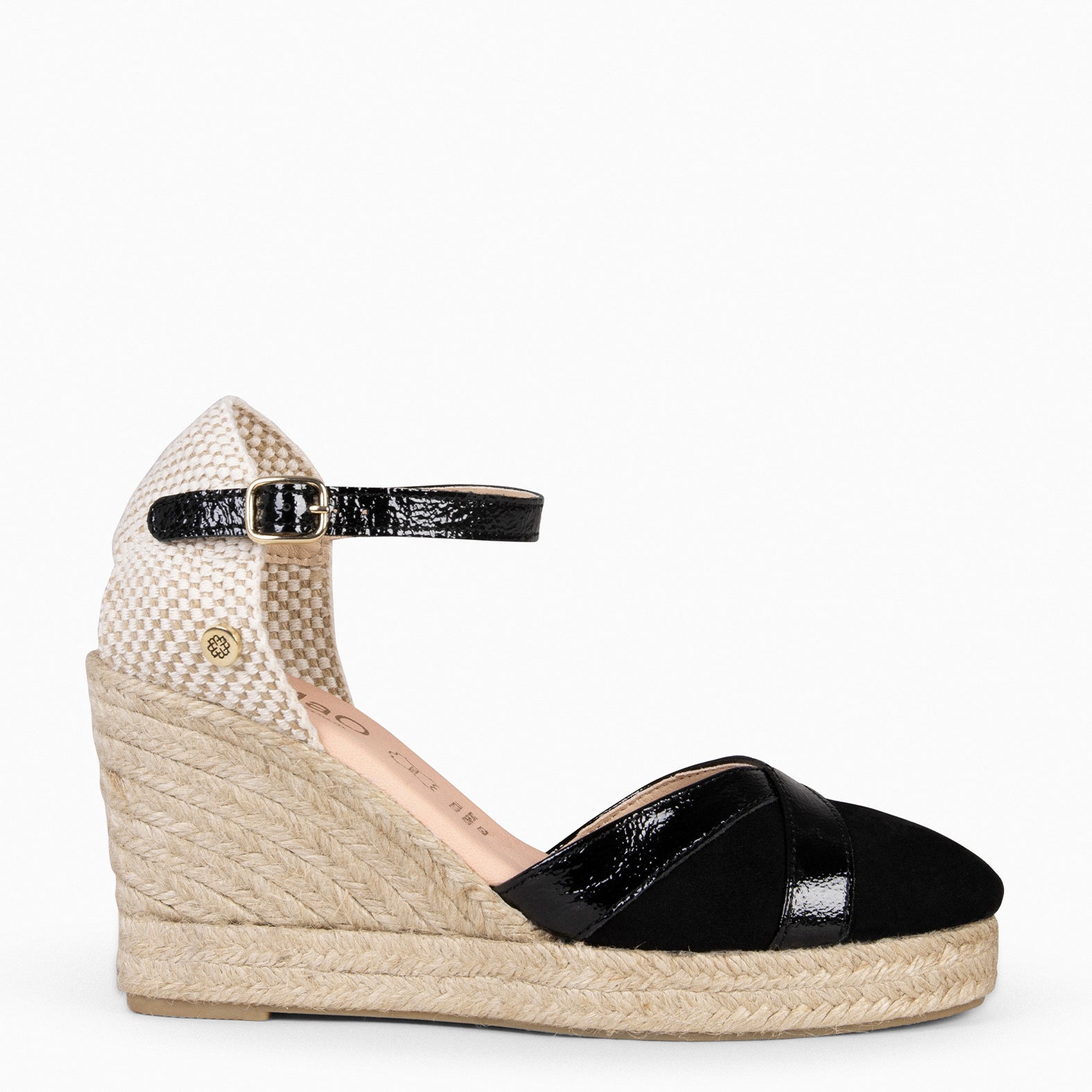 RIVIERA - BLACK High Heel Wedge