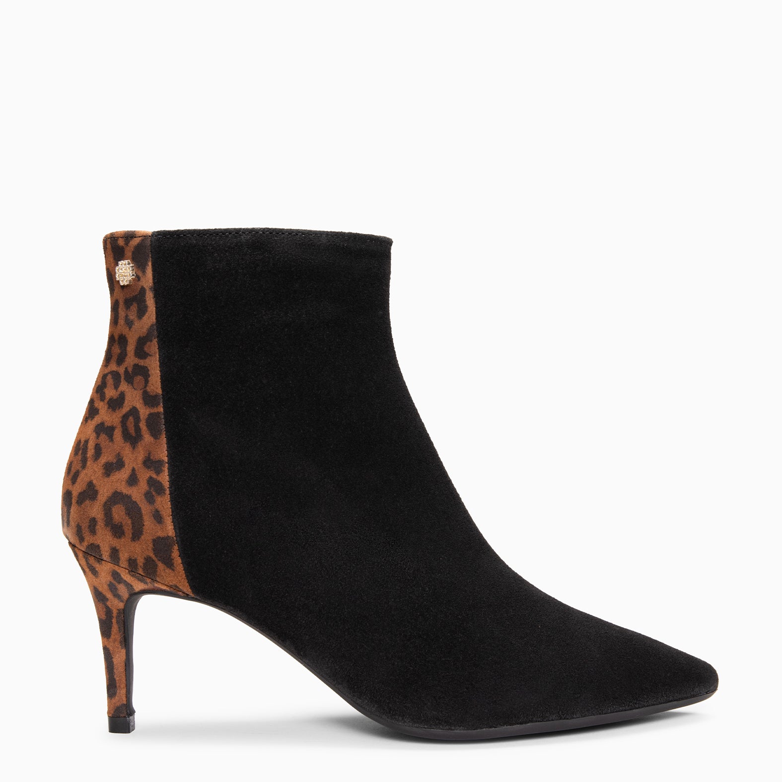 NIGHT - Botines elegantes de tacón fino NEGRO LEOPARDO - miMaO ®