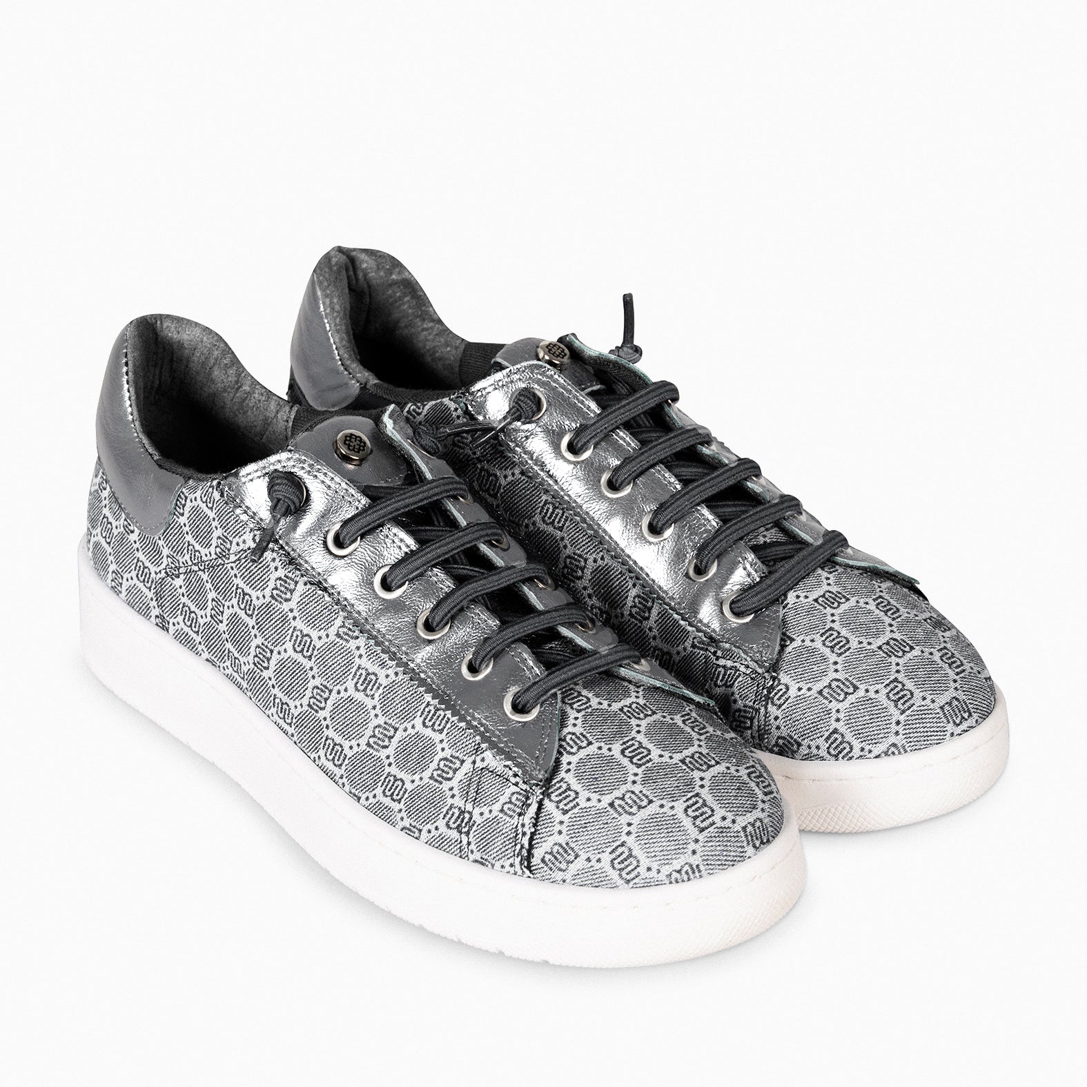 TOULOUSE - Zapatillas cordones elásticos NEGROPLOMO - miMaO ®