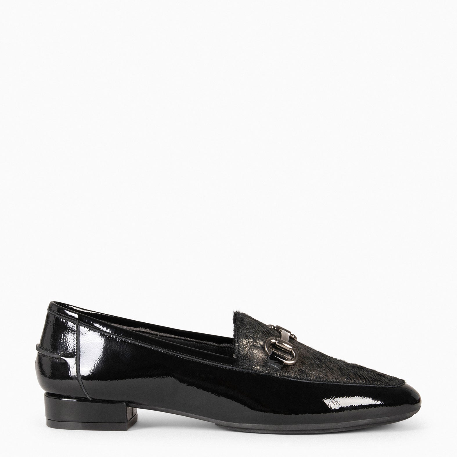 ISABEL - Mocasines planos con adorno NEGRO COCO - miMaO ®