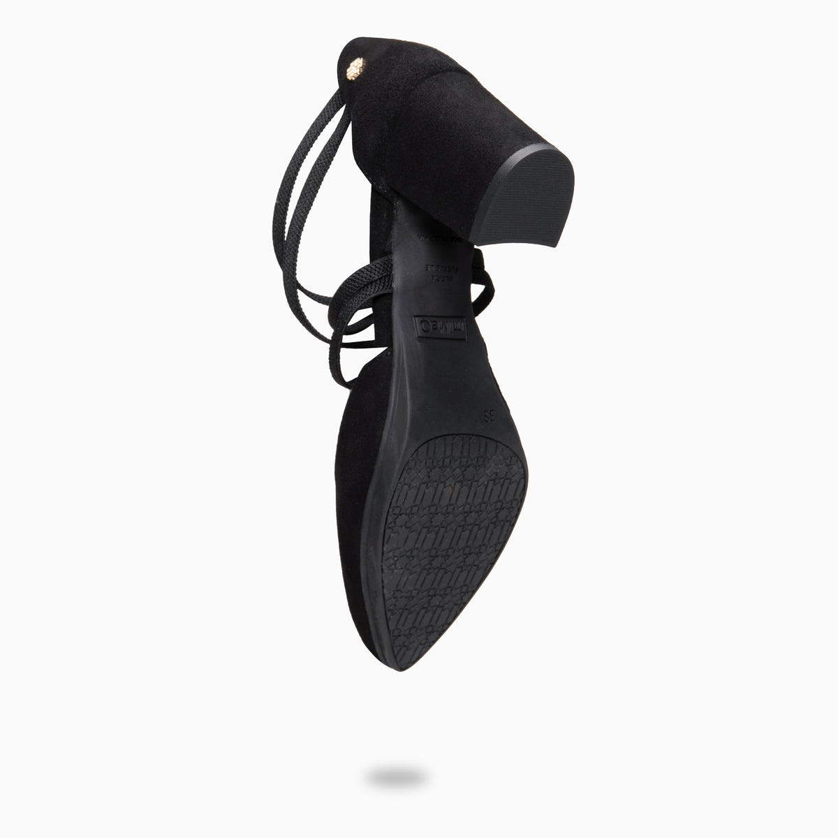 CINDY - Zapatos de tacón con tiras elásticas cruzadas NEGRO