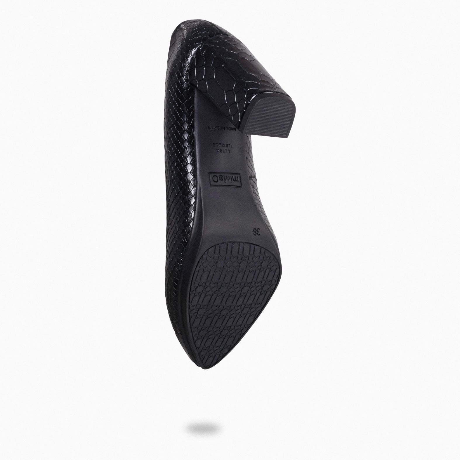 SAUVAGE - Salones de piel textura serpiente NEGRO - miMaO ®