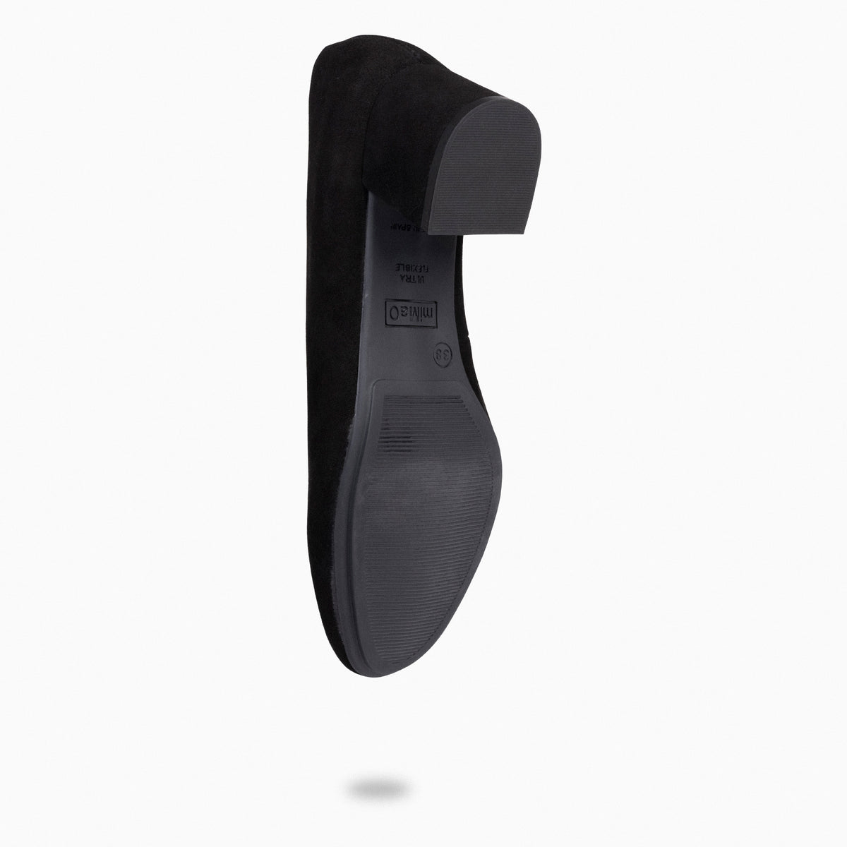 URBAN REDONDO - Zapatos de tacón bajo de ante NEGRO