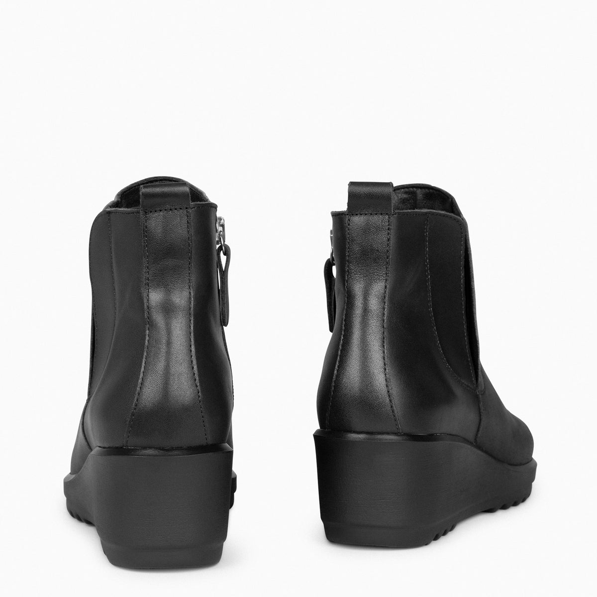 CARLI - Botines cuña mujer NEGRO