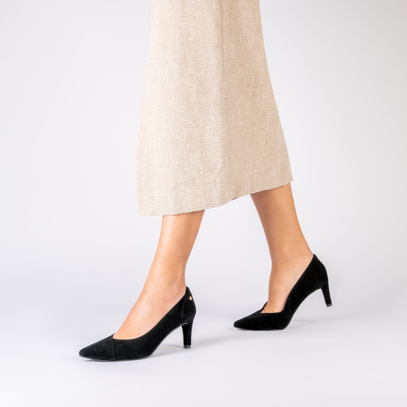 GLAM S - Zapatos de salón de tacón bajo NEGRO - miMaO ®