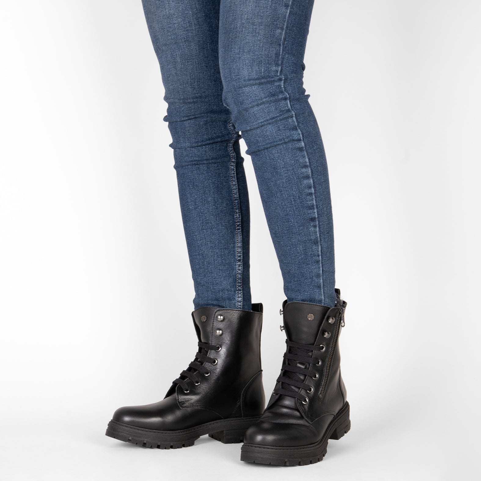 MILITAR – Botas militares de mujer NEGRO - miMaO ®