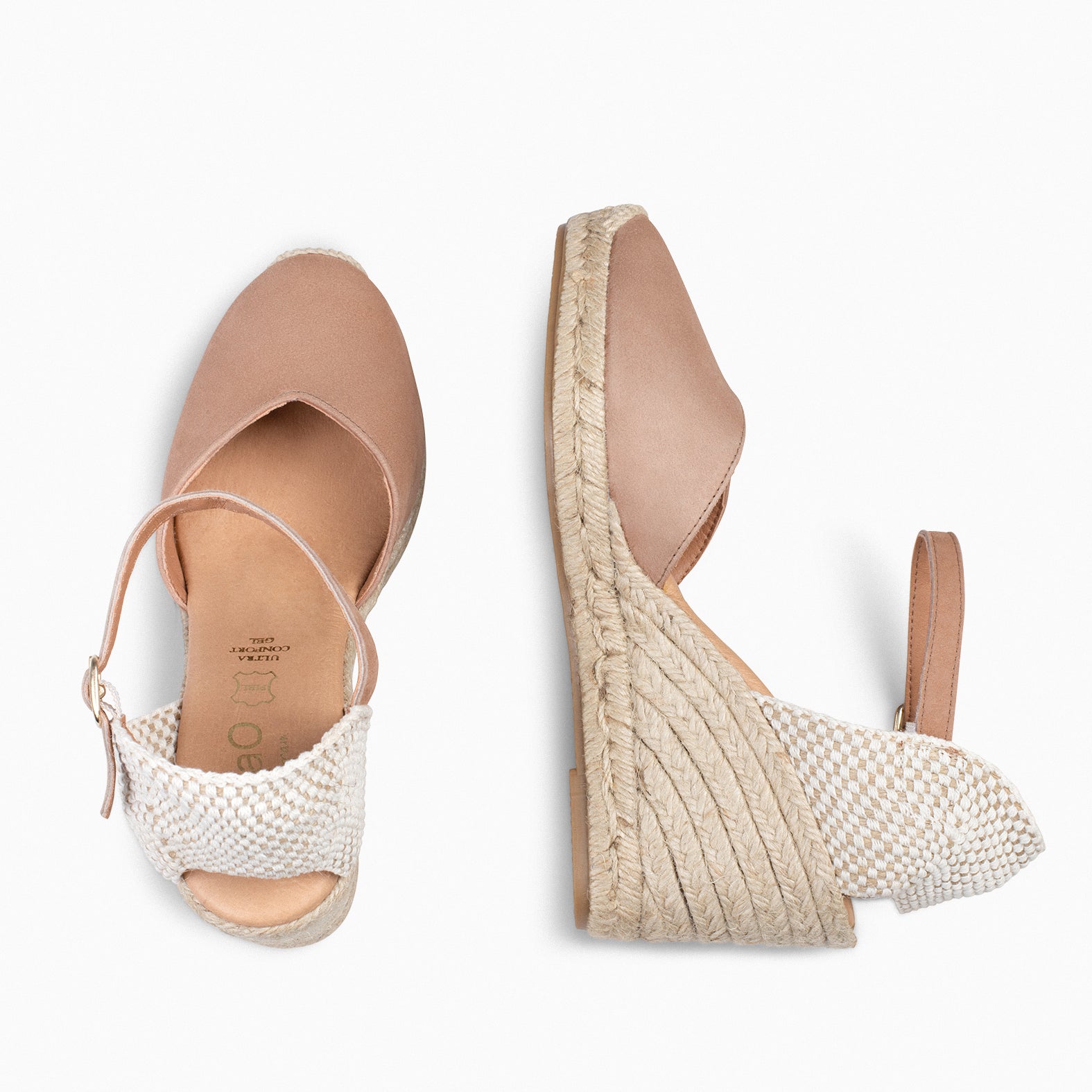 NERJA - Espadrilles à talon haut NUDE