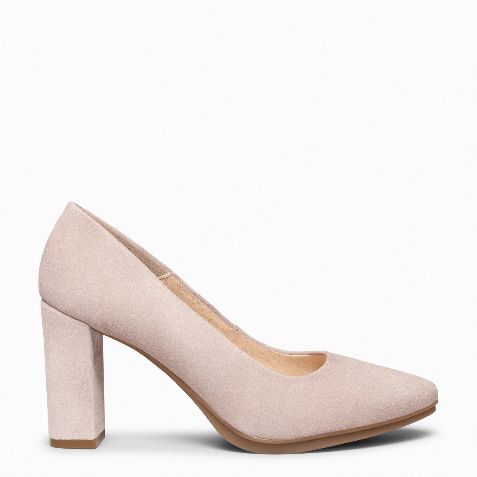 URBAN – Zapatos de tacón alto de ante Rosa Claro - miMaO ®
