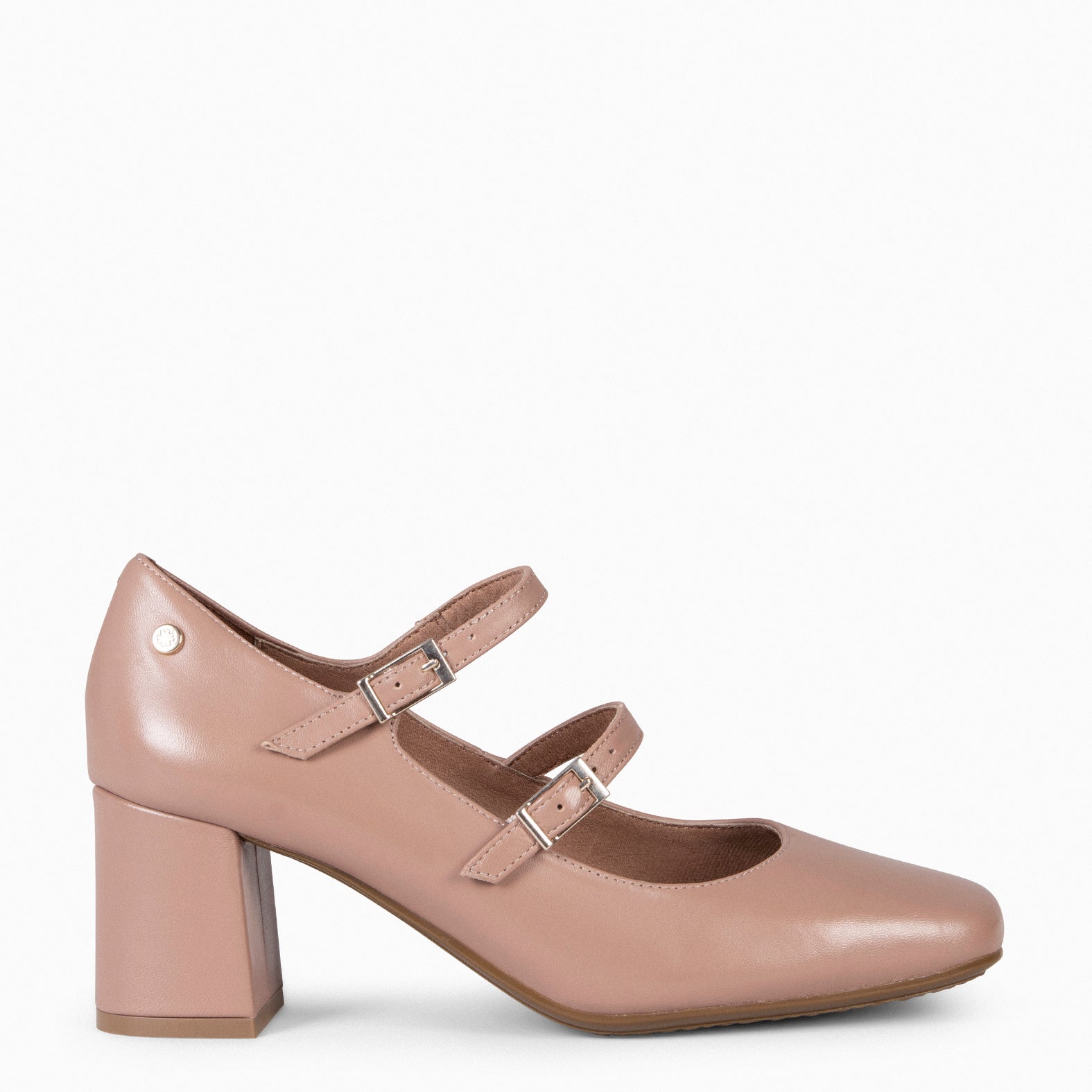 FEBRIS - Zapatos de piel con doble pulsera NUDE - miMaO ®