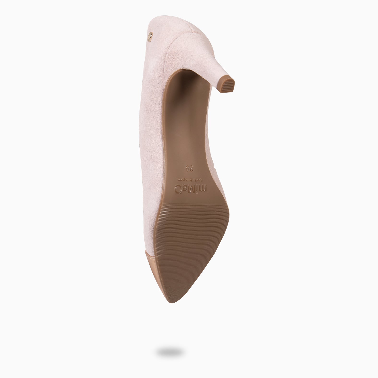LILLY S - Zapato de tacón con puntera bicolor NUDE ORO