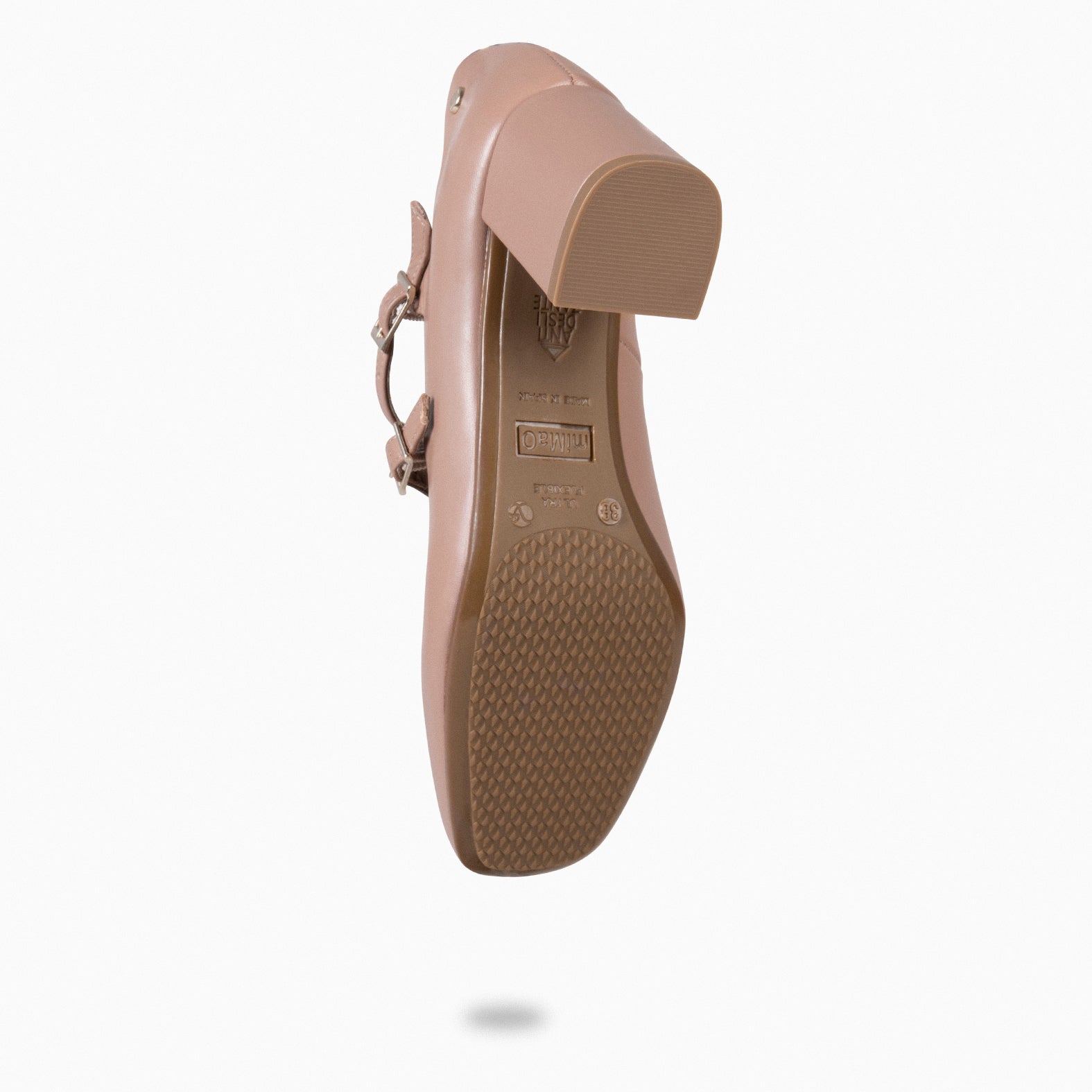 FEBRIS - Zapatos de piel con doble pulsera NUDE - miMaO ®