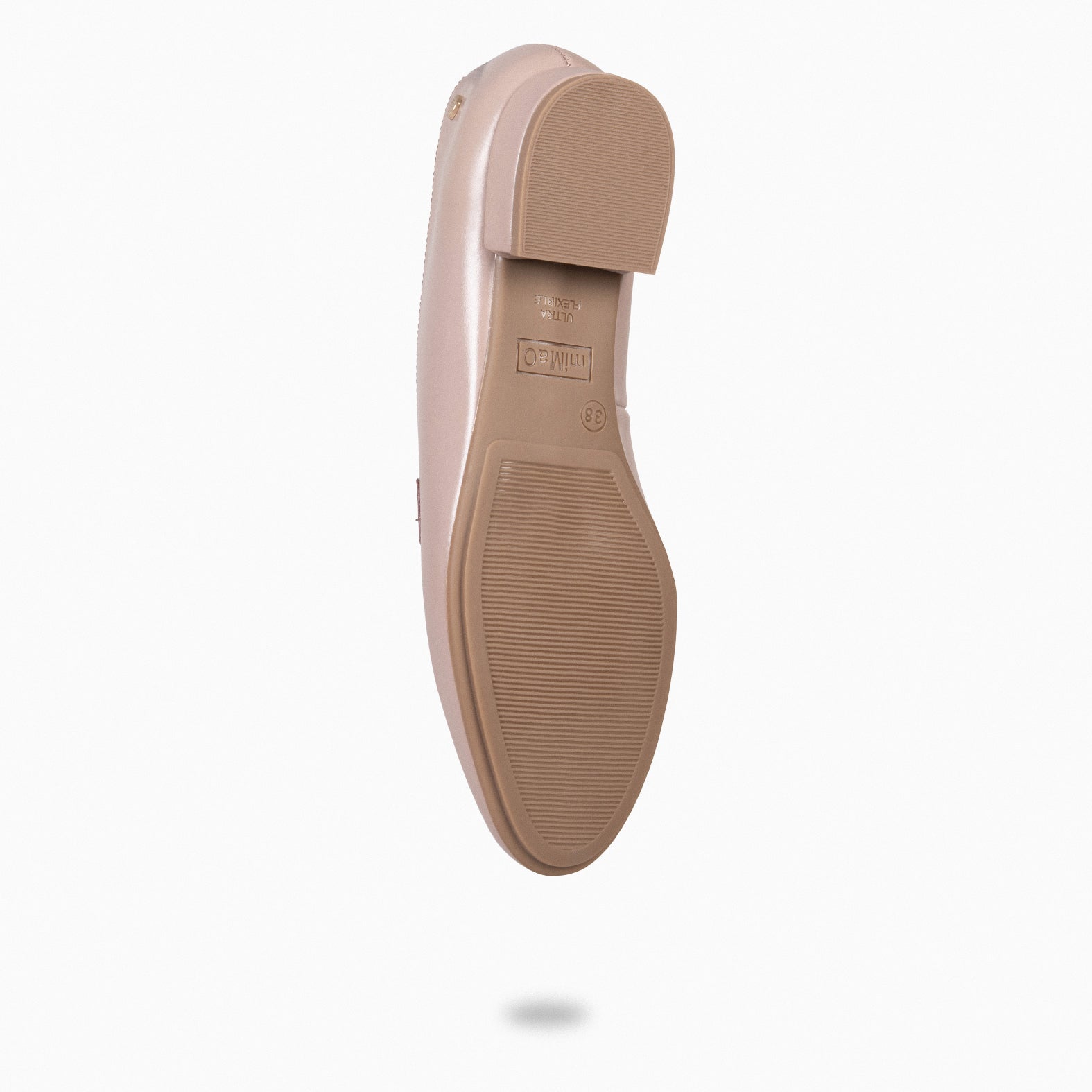 CHAIN – Mocasines planos con adorno metalizado NUDE - miMaO ®