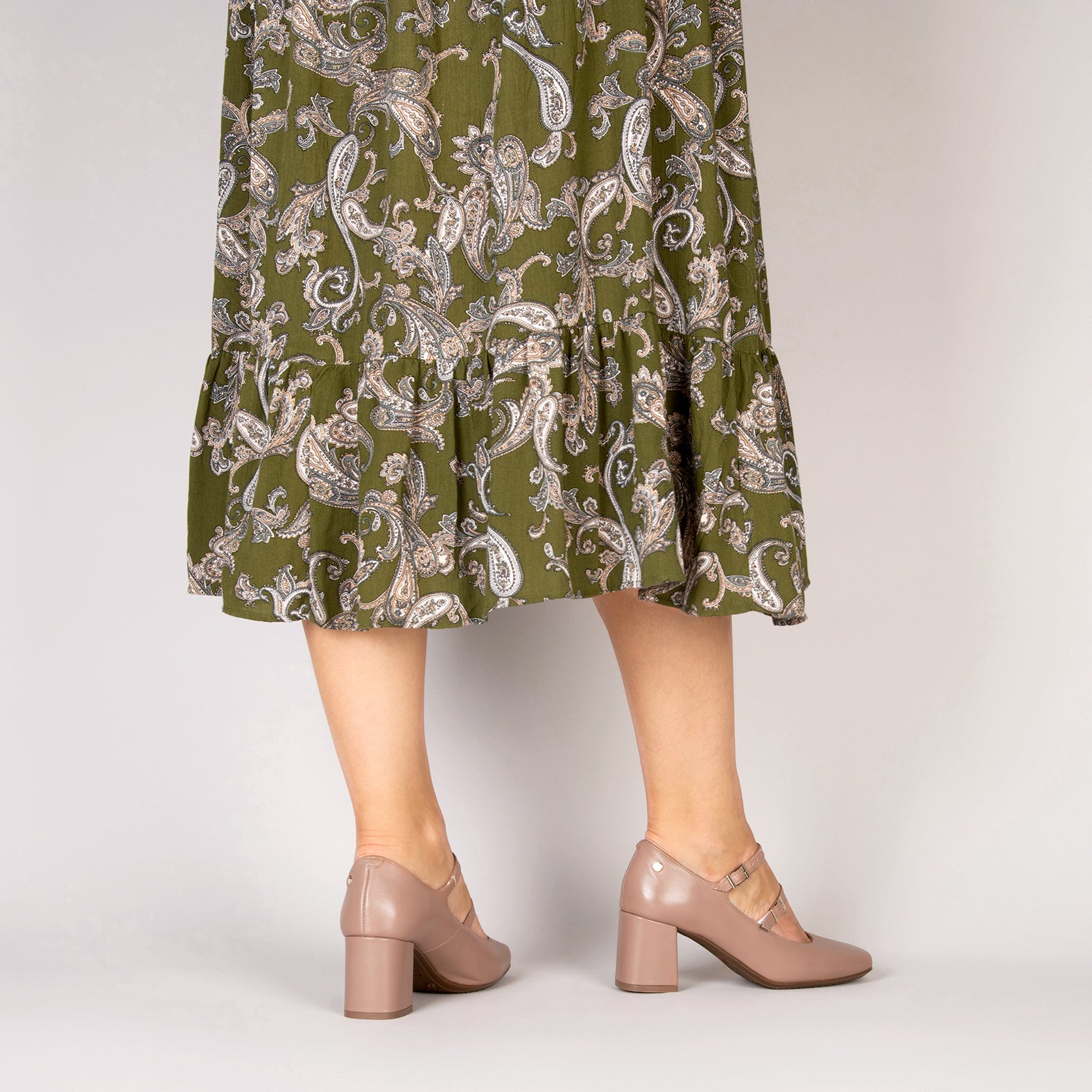 FEBRIS - Zapatos de piel con doble pulsera NUDE - miMaO ®